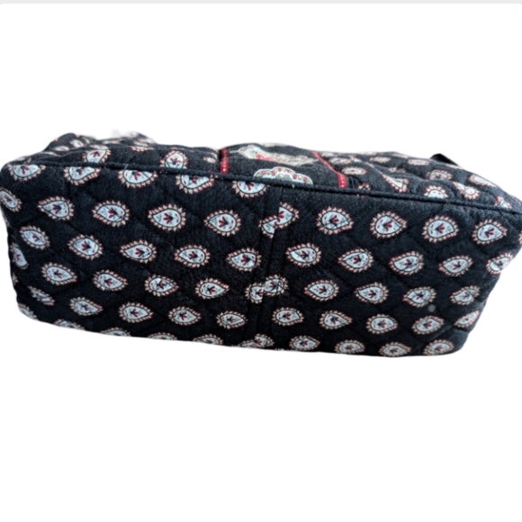 Vera Bradley Classic Black Paisley Shoulder Bag & Cosmetic Bag Set - Picture 7 of 10